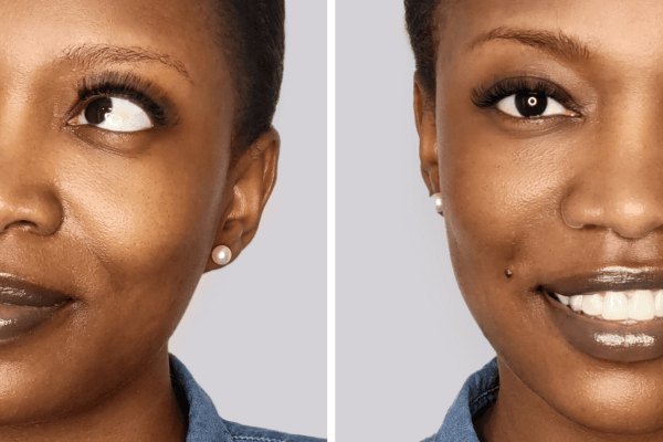 different angles of eyelash extensions